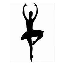 icône de ballerine de prima cartes postales
