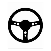 icône de emballage noire de volant cartes postales