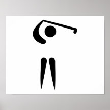 Icône de joueur de golf posters