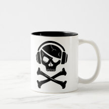 Icône de la piraterie anti-RIAA de pirate de musiq Tasse