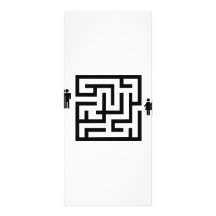 icône de labyrinthe d'homme et de femme carte double customisable