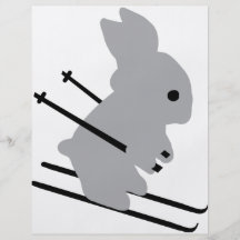 icône de lapin de ski tract