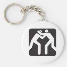 Icône de lutteurs porte-clefs