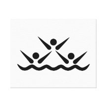 Icône de natation synchronisée toile tendue
