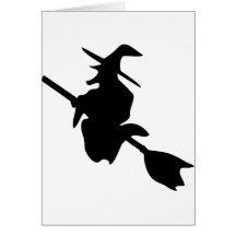 icône de noir de sorcière de Halloween Cartes