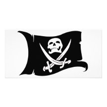 Icône de ondulation #10 de Drapeau-Pirate Photocarte Personnalisée