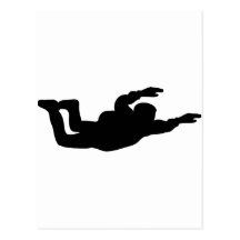 icône de parachutiste de parachutisme cartes postales