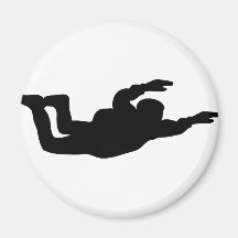 icône de parachutiste de parachutisme aimants pour réfrigérateur