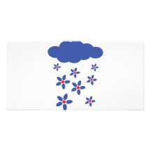 icône de pluie de fleur cartes avec photo