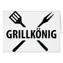 icône de roi de barbacue cartes de vœux