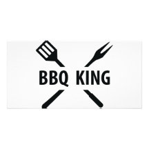 Icône de roi de BBQ Photocarte