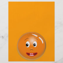 ICÔNE de SOURIRE ORANGE de BANDE DESSINÉE du VISAG Prospectus Avec Motif