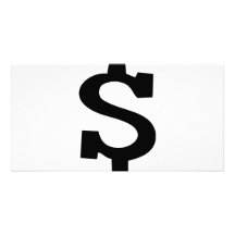 icône de symbole dollar photocarte customisée