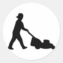 icône de tondeuse à gazon autocollants