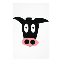 icône de vache papier à lettre customisé