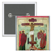 Icône dépeignant la crucifixion avec la Vierge Pin's