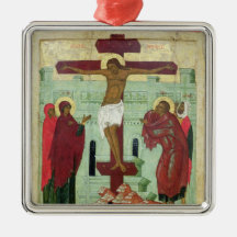 Icône dépeignant la crucifixion avec la Vierge Ornement De Noël