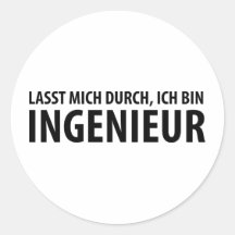 Icône d'Ingenieur de bin d'Ich Autocollants Ronds