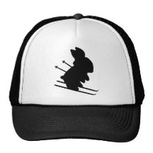 icône drôle de lapin de skieur casquettes de camionneur