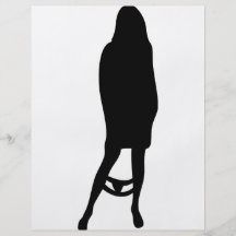 icône femelle drôle de silhouette prospectus en couleur
