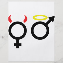 icône femelle et masculine prospectus personnalisés