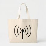 icône noire d'antenne sacs en toile