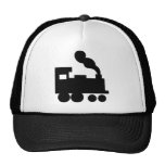 icône noire de chemin de fer de train casquette de camionneur