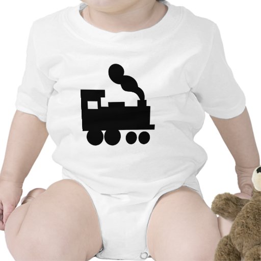 icône noire de chemin de fer de train t-shirt