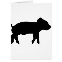 icône noire de cochonnée cartes de vœux
