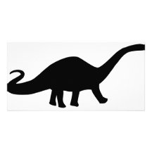 icône noire de dinosaure carte avec photo