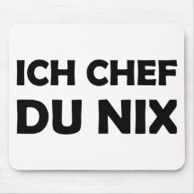 Icône noire de du nix de chef d'Ich Tapis De Souris