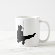 icône noire de gymnaste mugs
