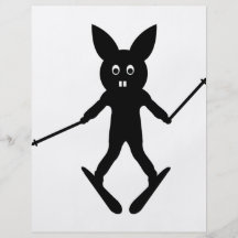 icône noire de lapin de skieur prospectus