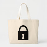 icône noire de serrure sacs fourre-tout