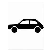 icône noire de voiture cartes postales