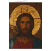 ICÔNE ORTHODOXE GRECQUE VINTAGE CARTE DE VŒUX