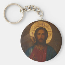 ICÔNE ORTHODOXE GRECQUE VINTAGE PORTE-CLEFS