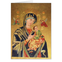 Icône orthodoxe russe - Vierge Marie et bébé Jésus Cartes De Vœux
