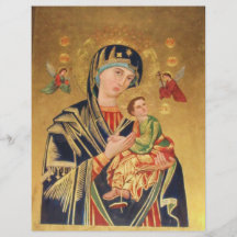 Icône orthodoxe russe - Vierge Marie et bébé Jésus Prospectus Personnalisés