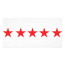 icône rouge de 5 étoiles de luxe carte avec photo