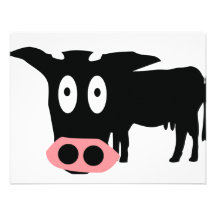 icône stupide de vache faire-part