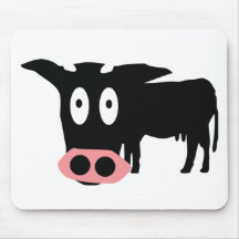 icône stupide de vache tapis de souris