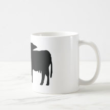 icône stupide de vache tasse