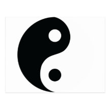 icône ying et de yang cartes postales