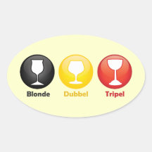 Icônes belges de bière autocollants ovales