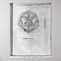 Icosahedron, de 'De Divina Proportione' Affiche