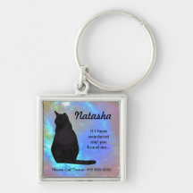 Identification opale de gardien d'animal familier porte-clefs