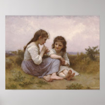 Idylle 1900 d'enfance de Bouguereau-A Posters