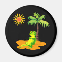 Iguane dans le désert magnets