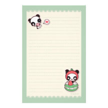 Ijimekko le panda papier à lettre